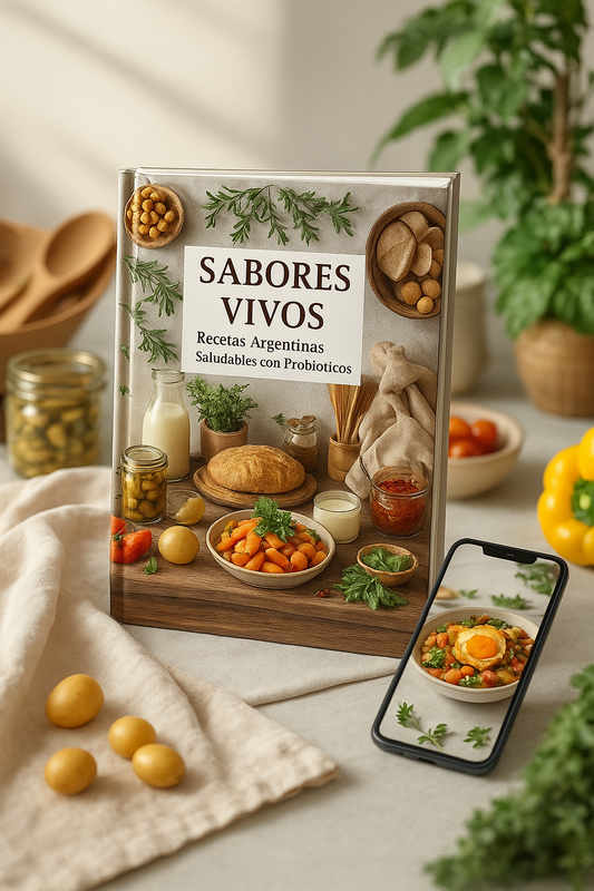 Sabores Vivos: +50 Recetas Probióticas Argentinas fáciles y deliciosas + 15 REGALOS